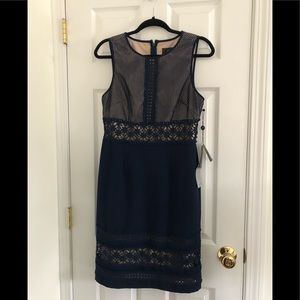 Adrianna Papell Navy Dress size 8 NWT